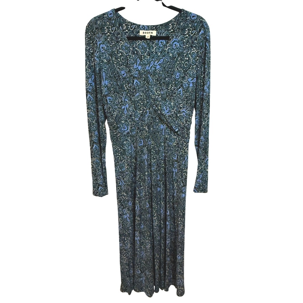 BODEN Empire Ruched Waist Dress US 10R D0765 - Picture 2 of 12